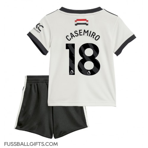 Manchester United Casemiro #18 Fußballbekleidung 3rd trikot Kinder 2024-25 Kurzarm (+ kurze hosen)